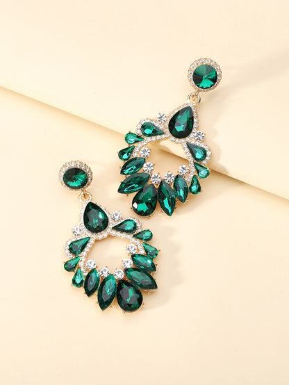 Rhinestone Decor Drop Earrings