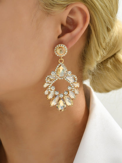 Rhinestone Decor Drop Earrings