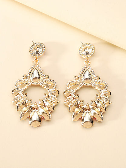 Rhinestone Decor Drop Earrings