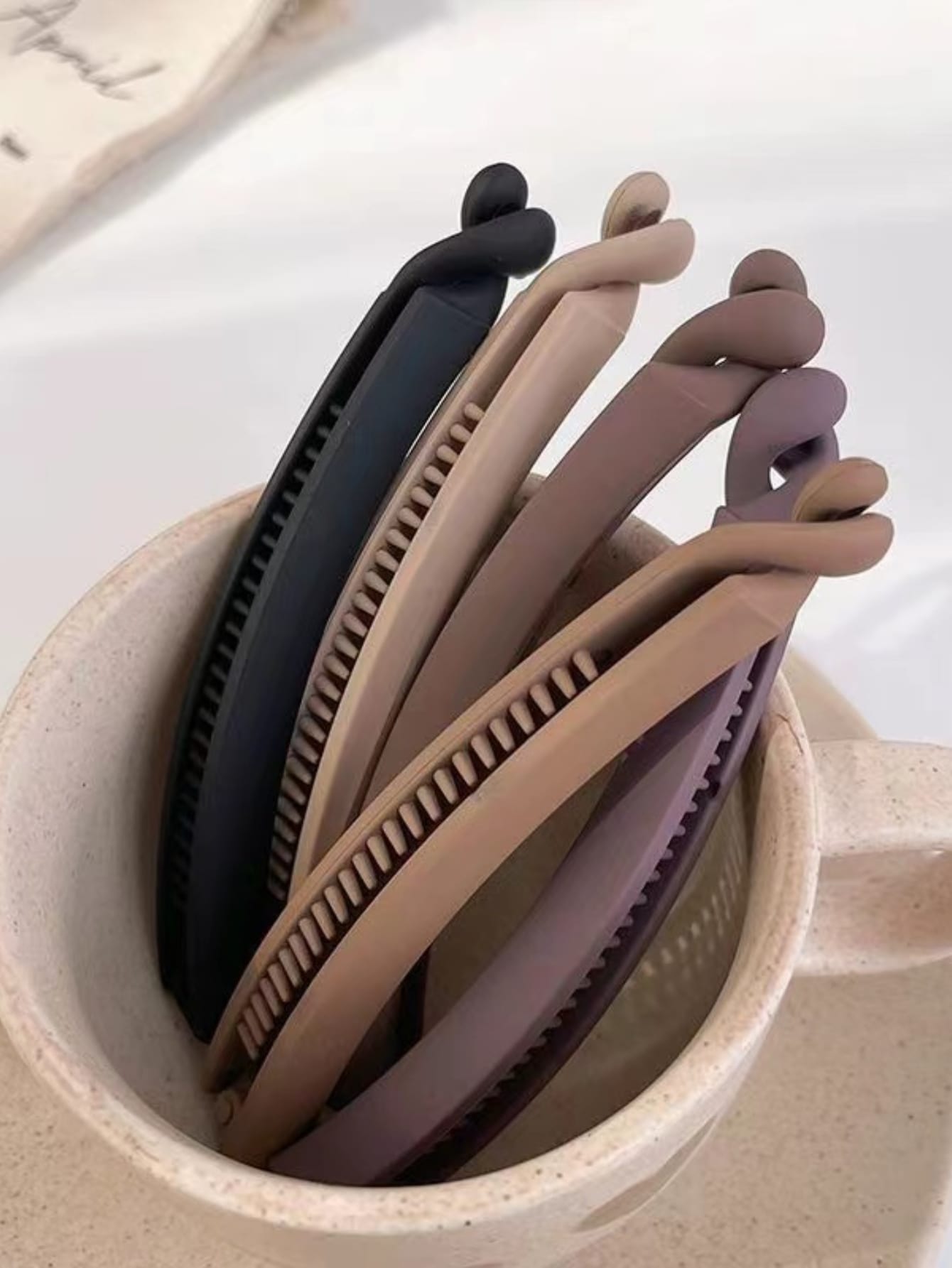 5pcs/set Matte Hair Clips - Versatile Banana Clips