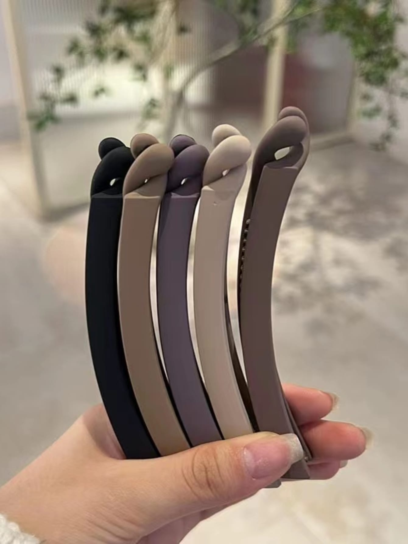 5pcs/set Matte Hair Clips - Versatile Banana Clips