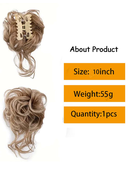 Messy Bun Hairpieces Curly Wavy Synthetic Hair Scrunchies Extensions