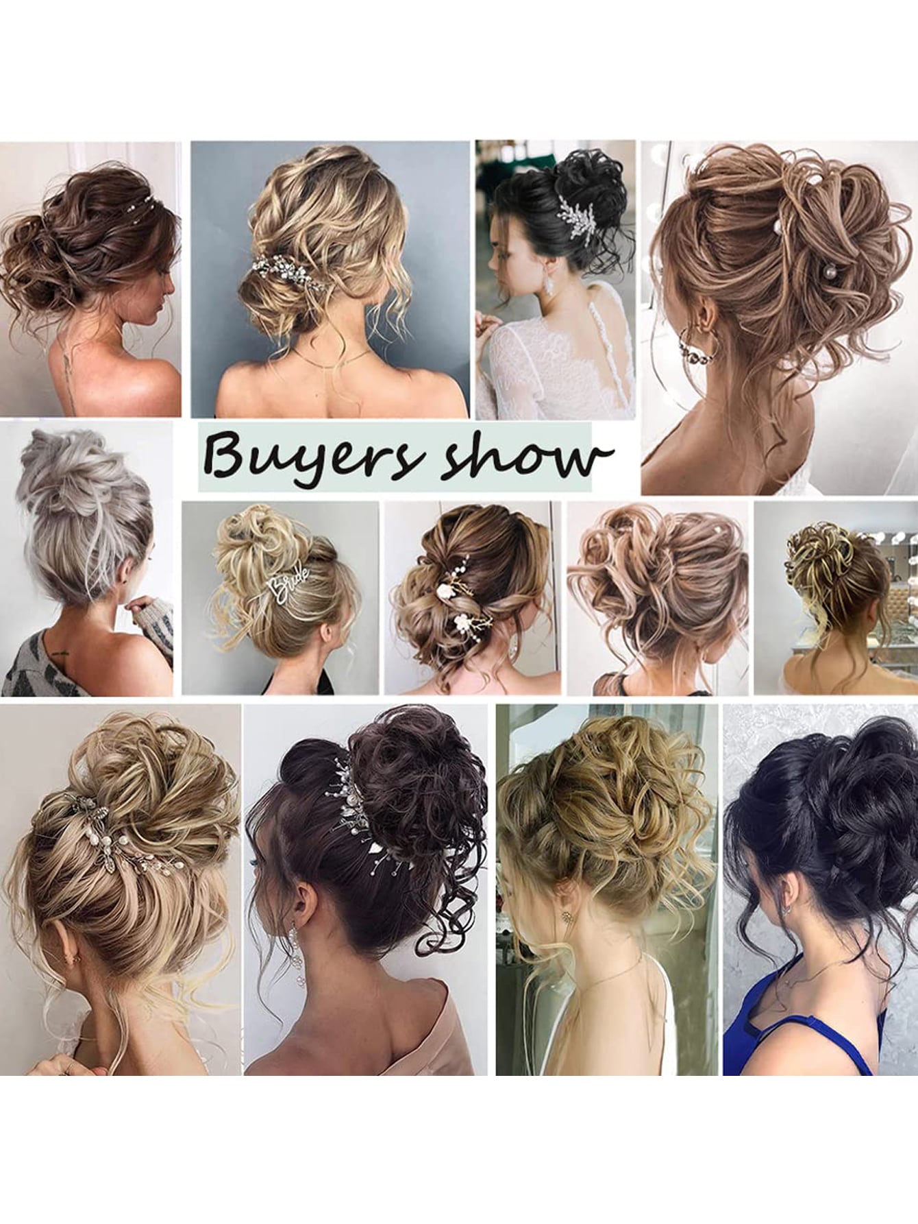 Messy Bun Hairpieces Curly Wavy Synthetic Hair Scrunchies Extensions