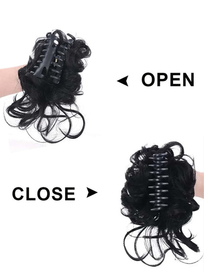 Messy Bun Hairpieces Curly Wavy Synthetic Hair Scrunchies Extensions