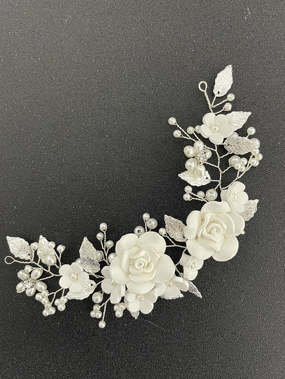 Blooms of Elegance: Flower Headband for Bride