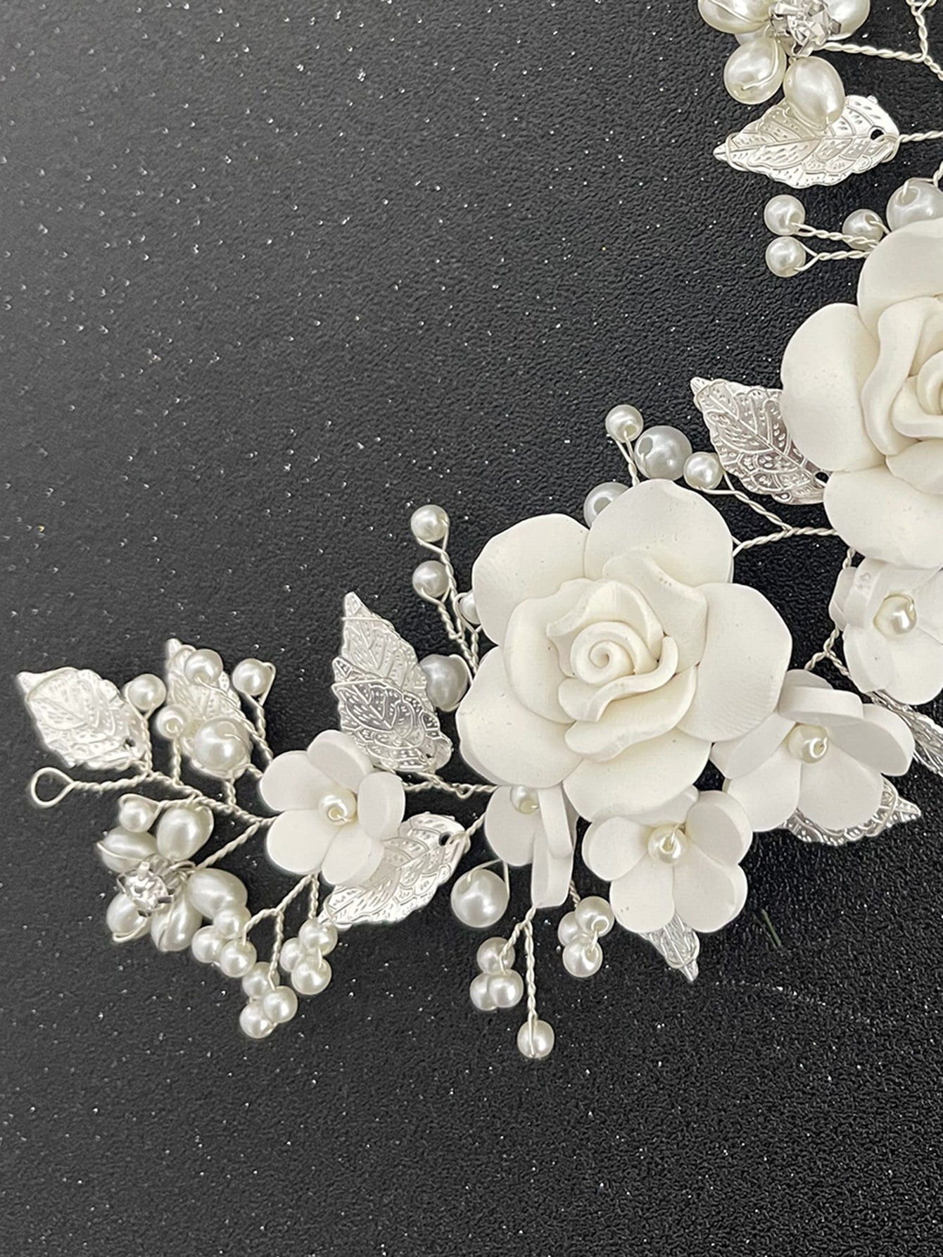 Blooms of Elegance: Flower Headband for Bride