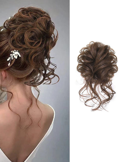 Natural Curly Synthetic Hair Updo