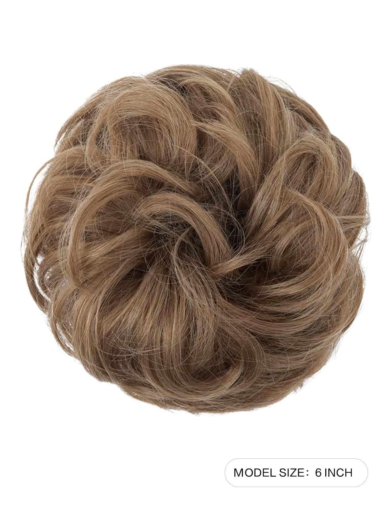 6 "Messy Bun Hair Curls Synthetic Wavy Bun Ponytail