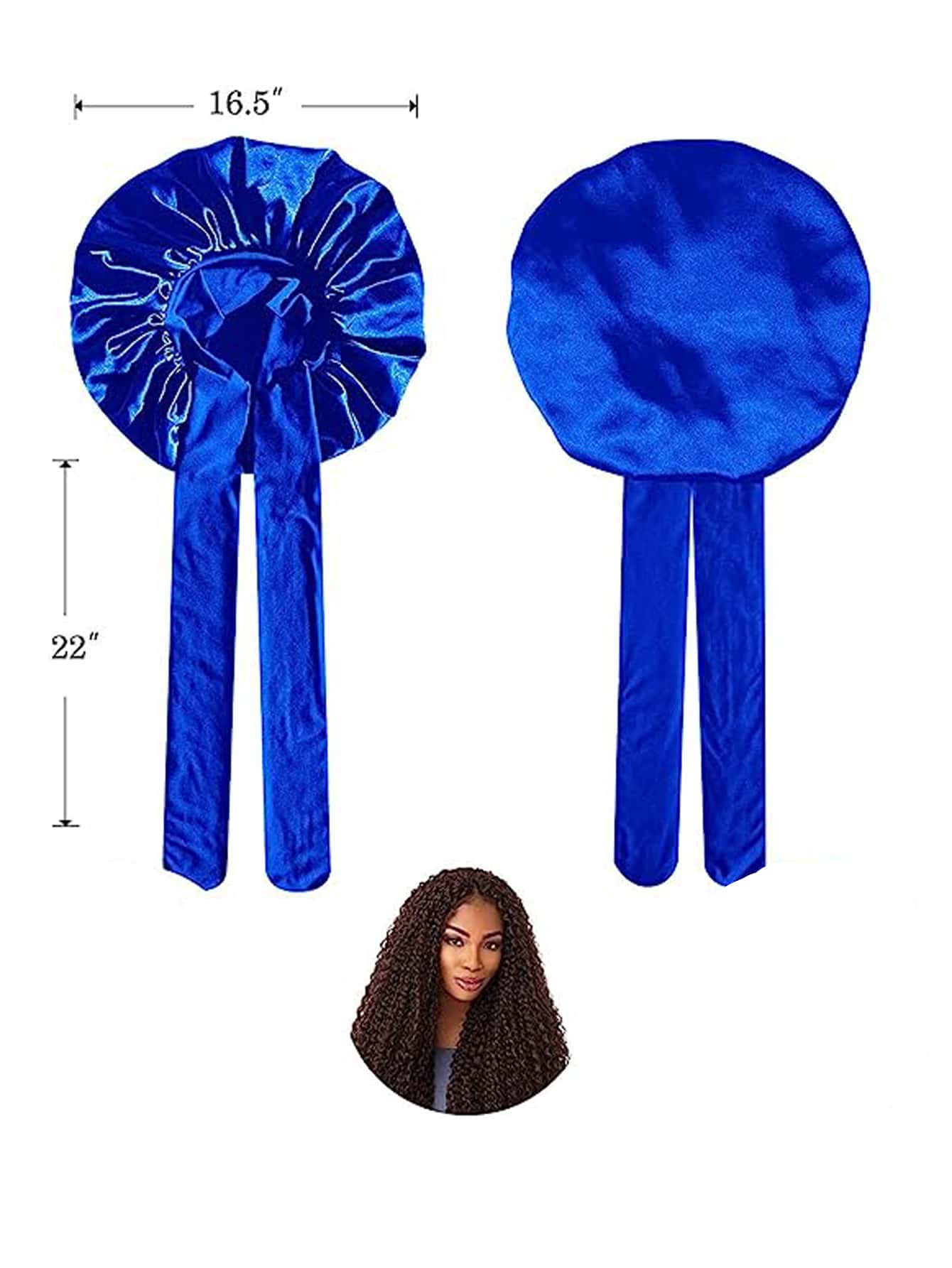 Adjustable Double Layer Silk Satin Hair Bonnet