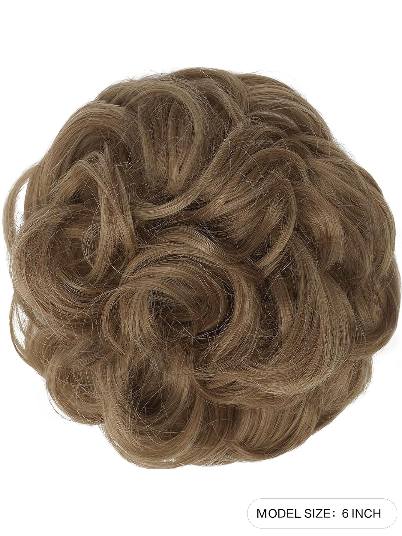 6 "Messy Bun Hair Curls Synthetic Wavy Bun Ponytail