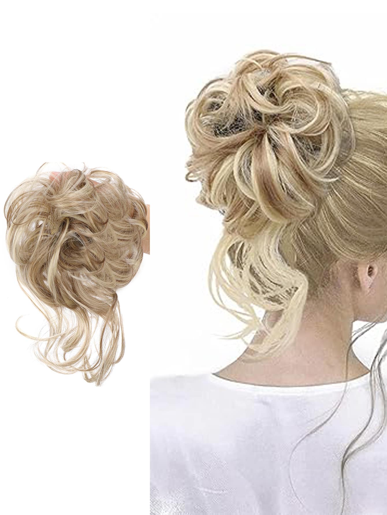 Natural Curly Synthetic Hair Updo