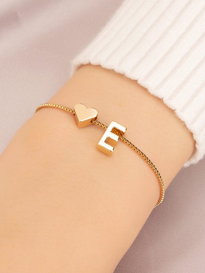 1pc Simple Fashionable Heart Symbol Charm Bracelet