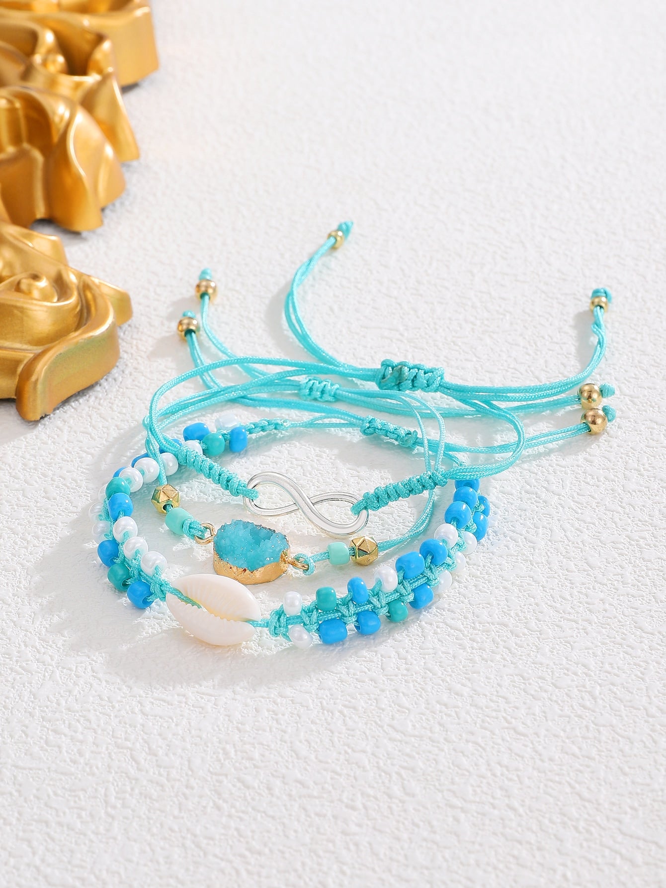 Ocean Style Beaded Bracelet Set