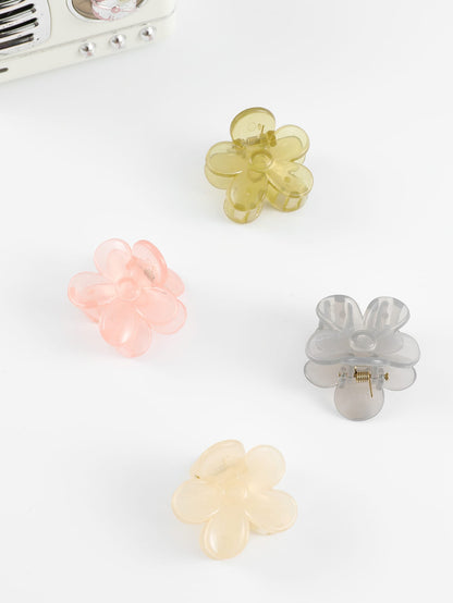 4pcs Women's Small Flower Shaped Hair Clips