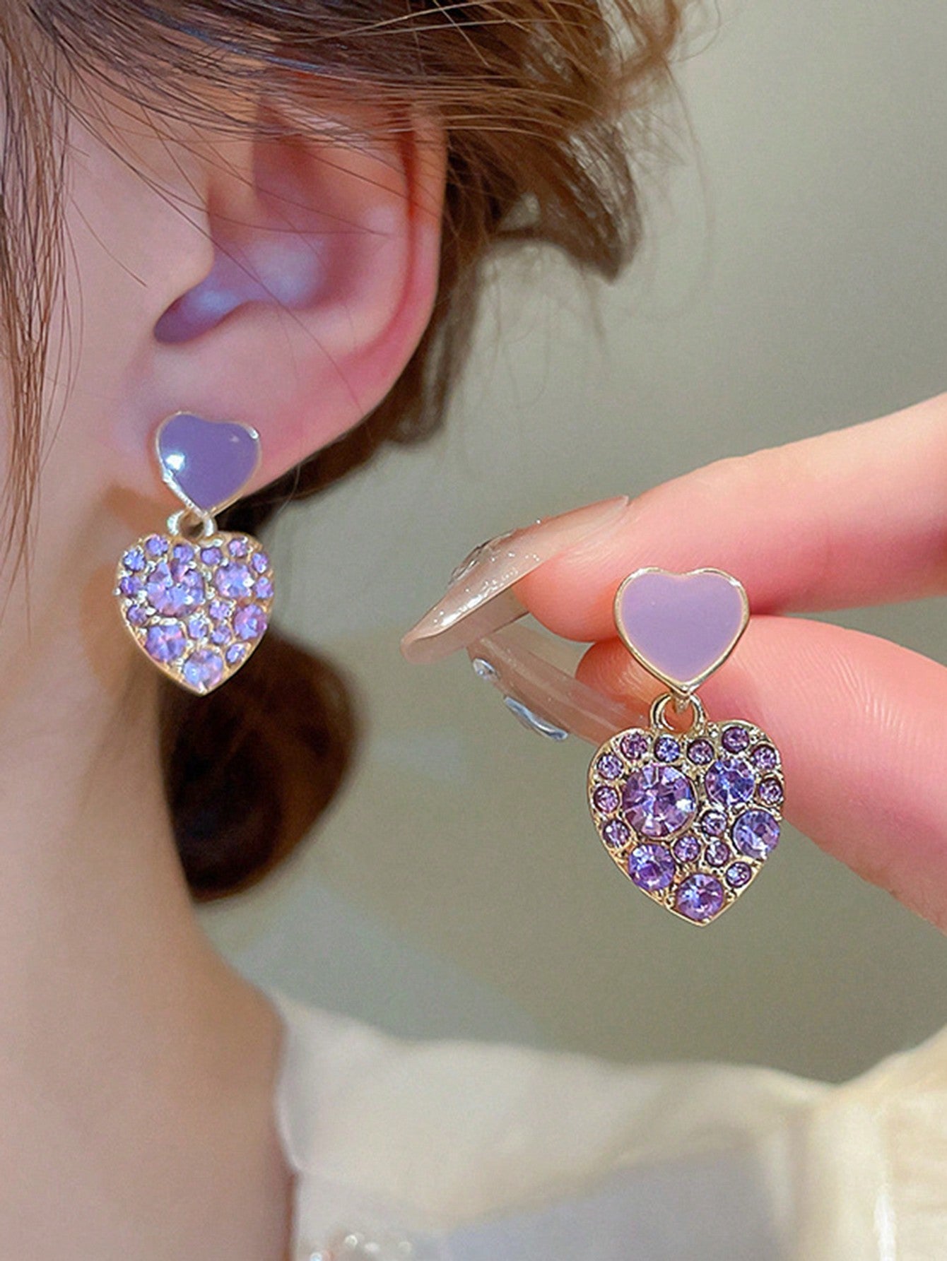 Rhinestone Geo Decor Earrings