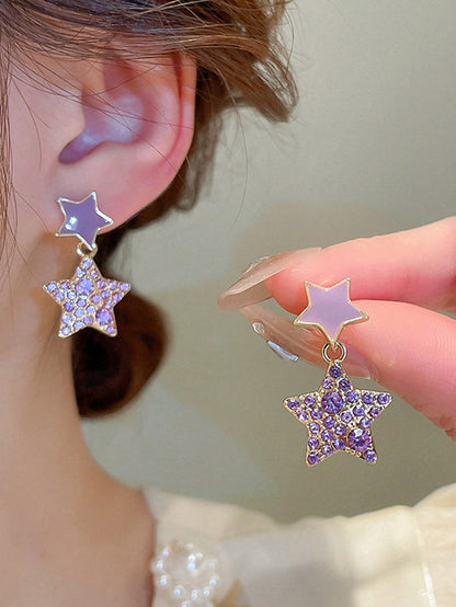 Rhinestone Geo Decor Earrings