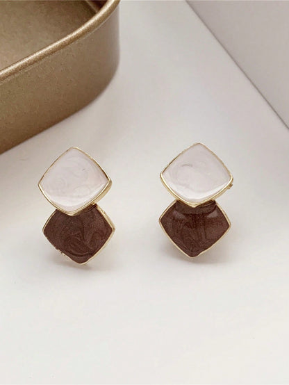 Fashion Geometric Design Stud Earrings