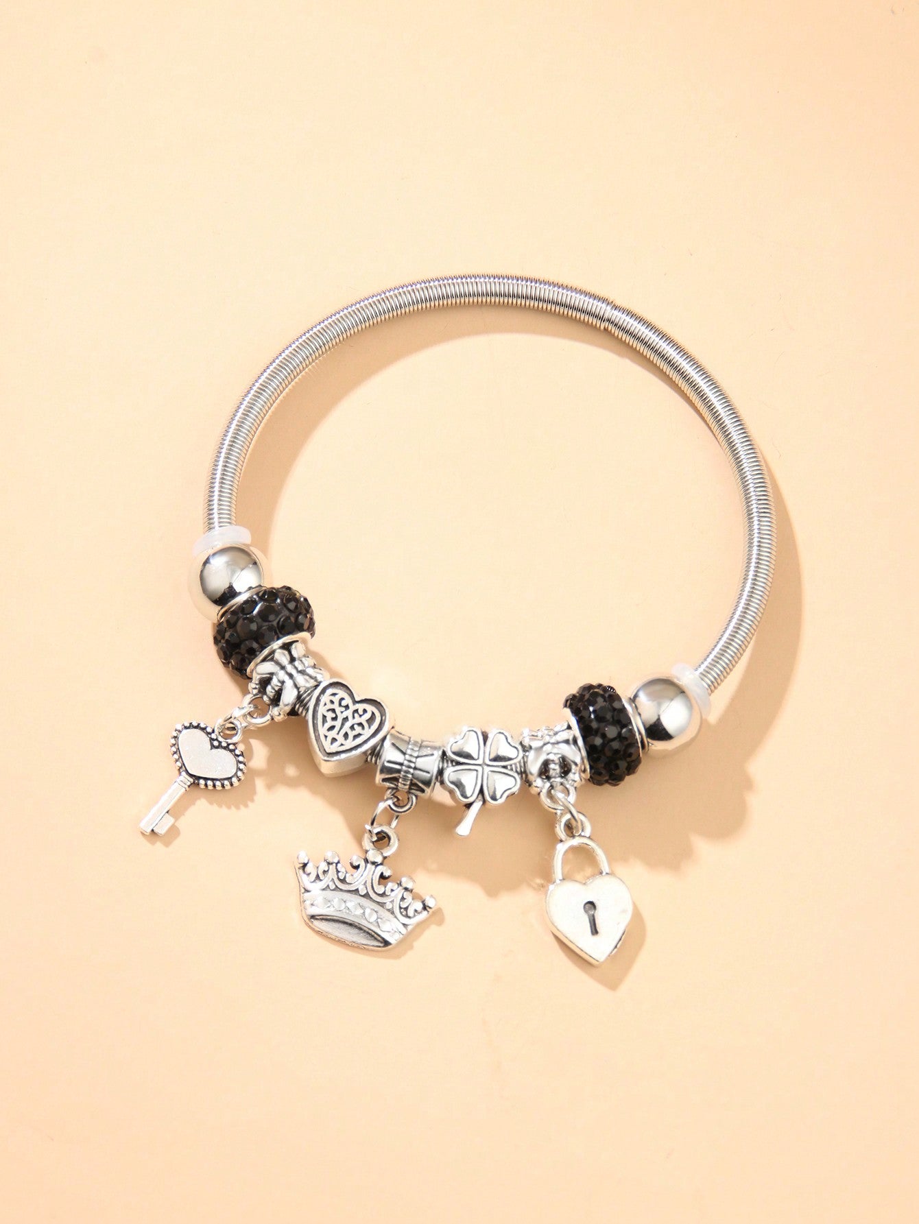 Key & Lock Charm Bangle