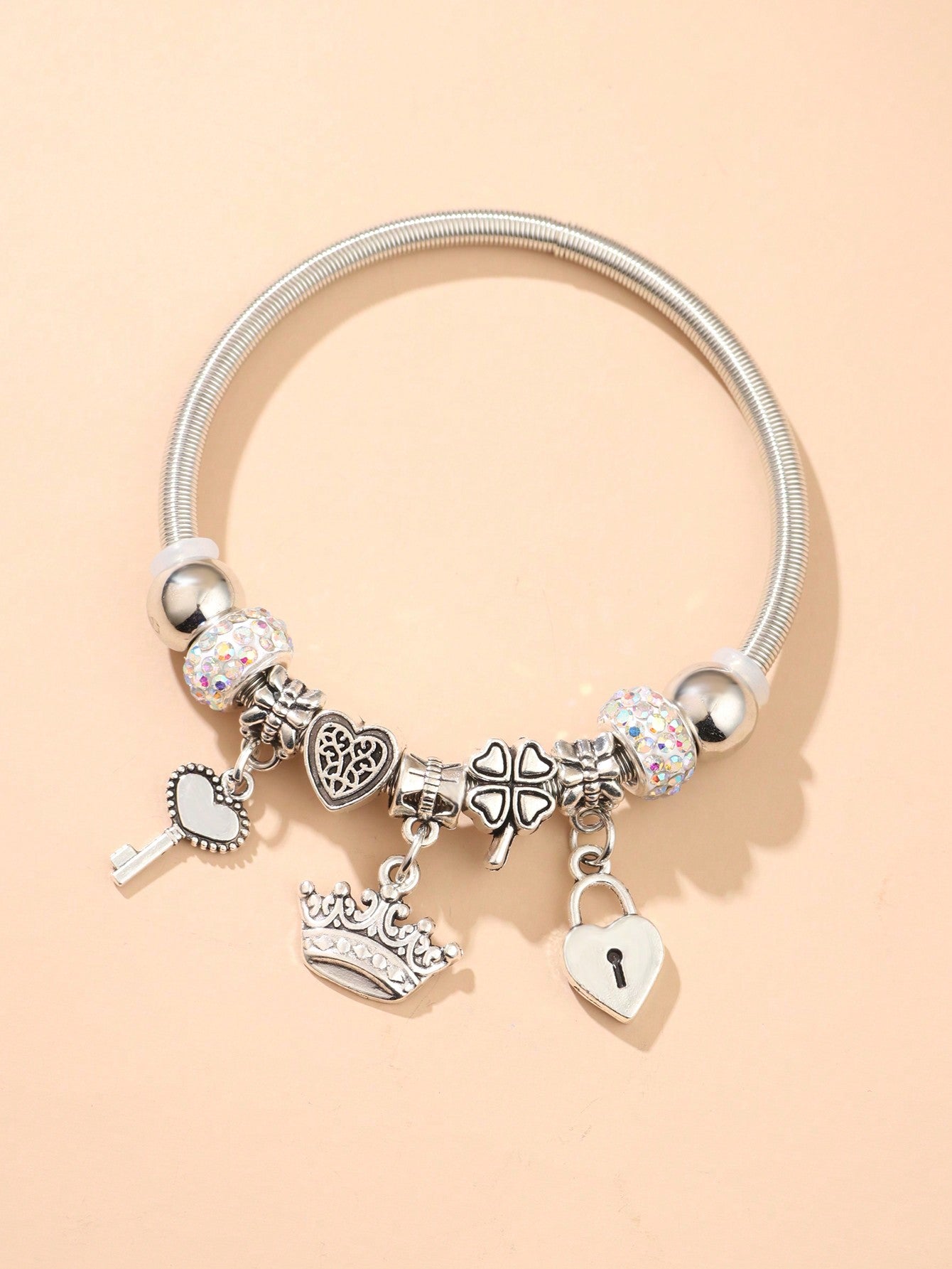 Key & Lock Charm Bangle