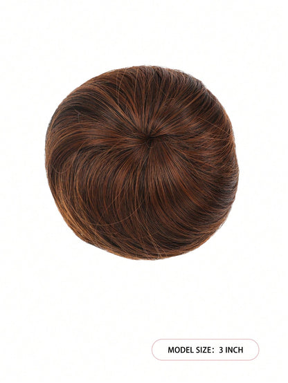 Short Straight Synthetic Hair Bun With Elastic Drawstring