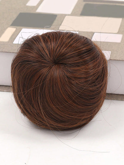 Short Straight Synthetic Hair Bun With Elastic Drawstring