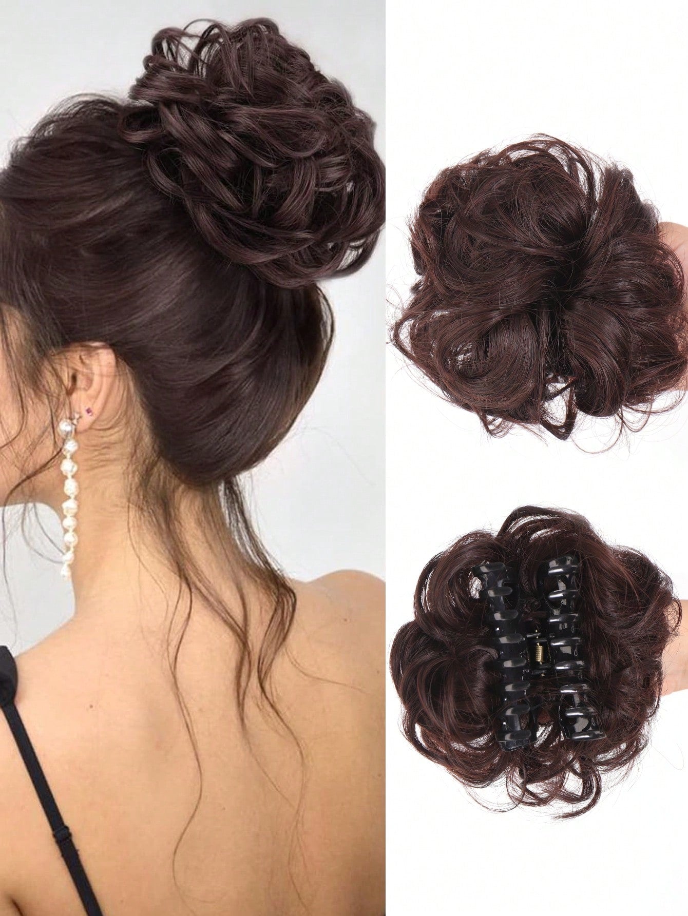 Synthetic Chignon Messy Bun Claw Clip Hair Piece