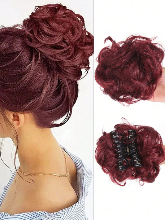 Synthetic Chignon Messy Bun Claw Clip Hair Piece