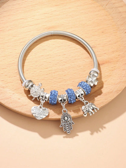 Key & Lock Charm Bangle