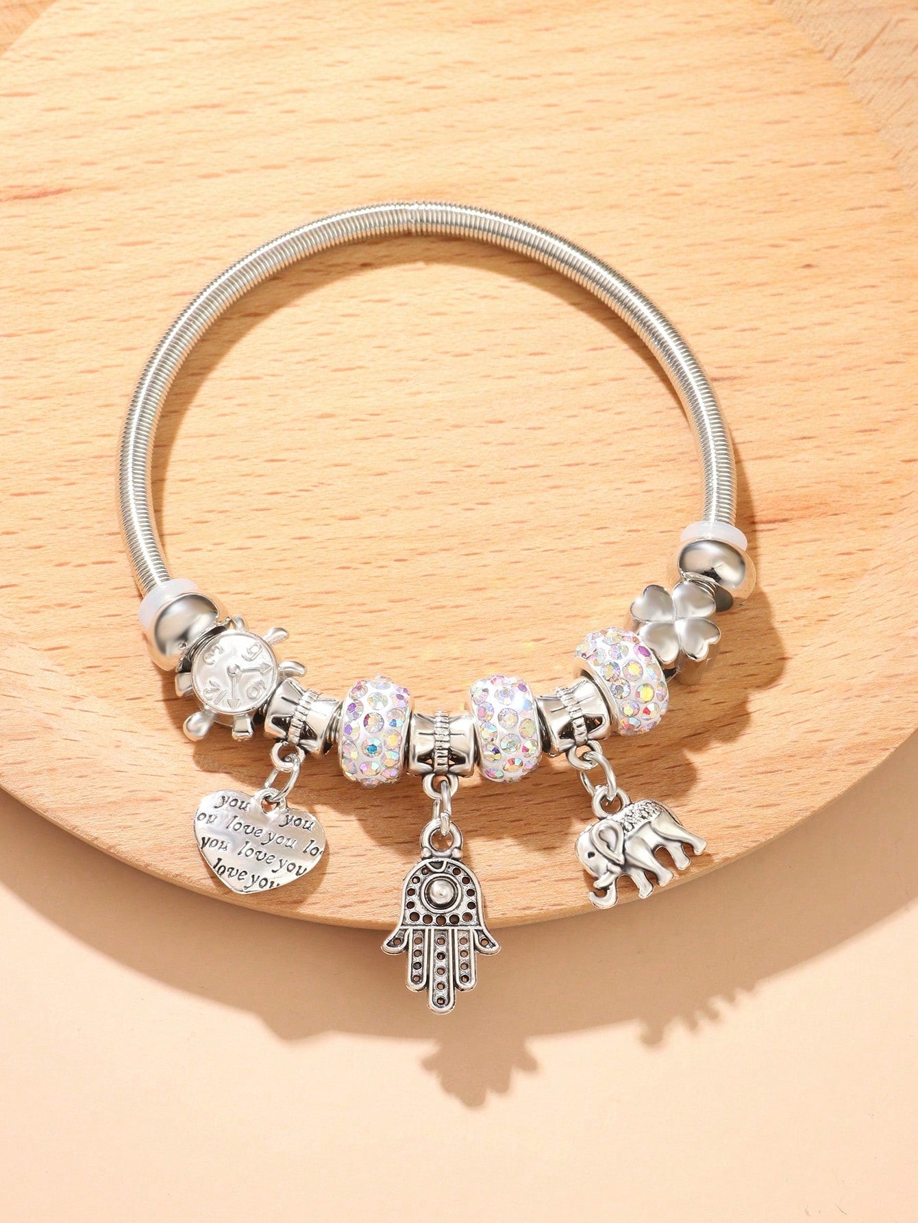 Key & Lock Charm Bangle