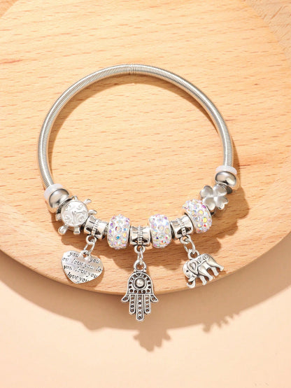 Key & Lock Charm Bangle