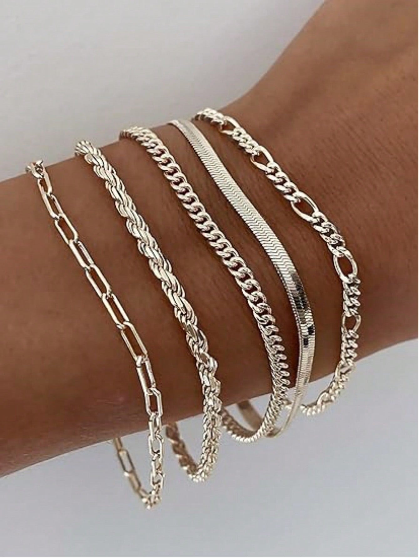 5pcs New Arrivals Fashionable Stainless Steel Water-proof Bracelets