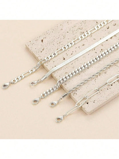 5pcs New Arrivals Fashionable Stainless Steel Water-proof Bracelets