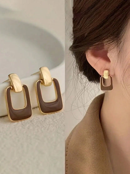 Fashion Geometric Design Stud Earrings