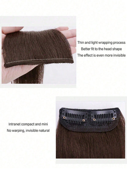 Natural Blend 20CM Clip-In Hair Extensions: Seamless Synthetic Hair Pads for Effortless Thinning Hair Coverage